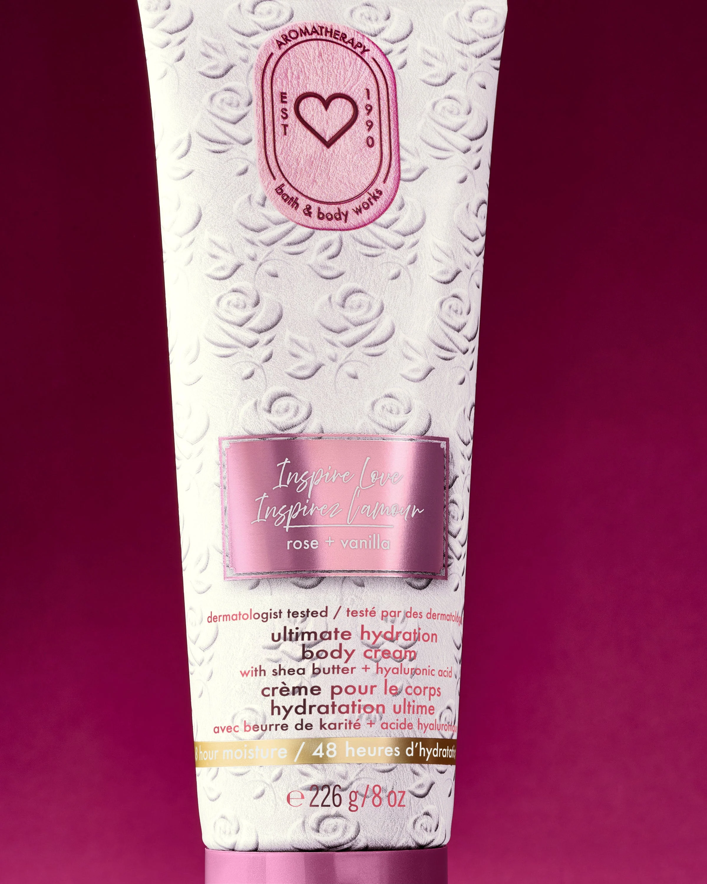 Inspire Love: Rose + Vanilla Ultimate Hydration Body Cream - Image 2