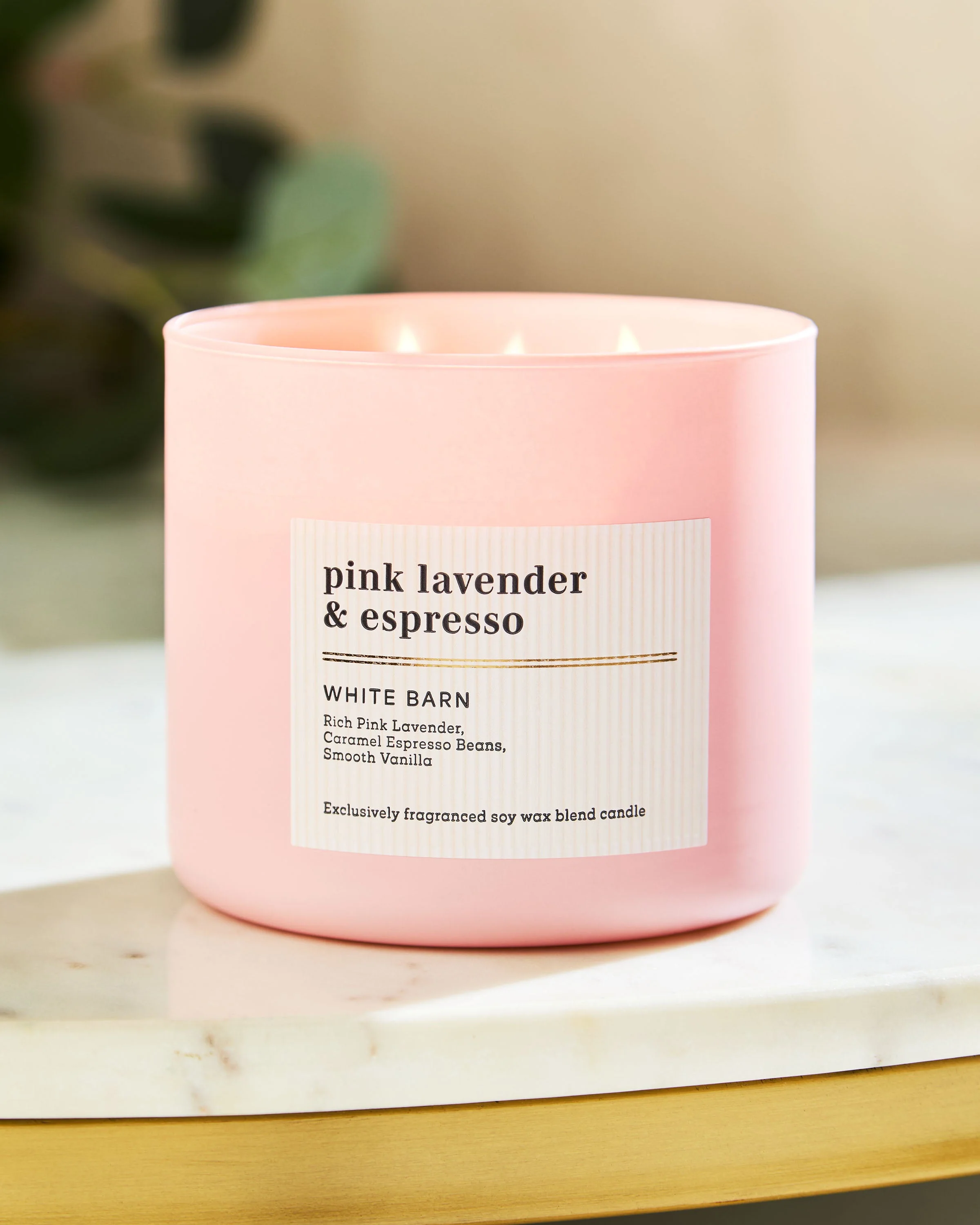 Pink Lavender & Espresso 3-Wick Candle - Image 4
