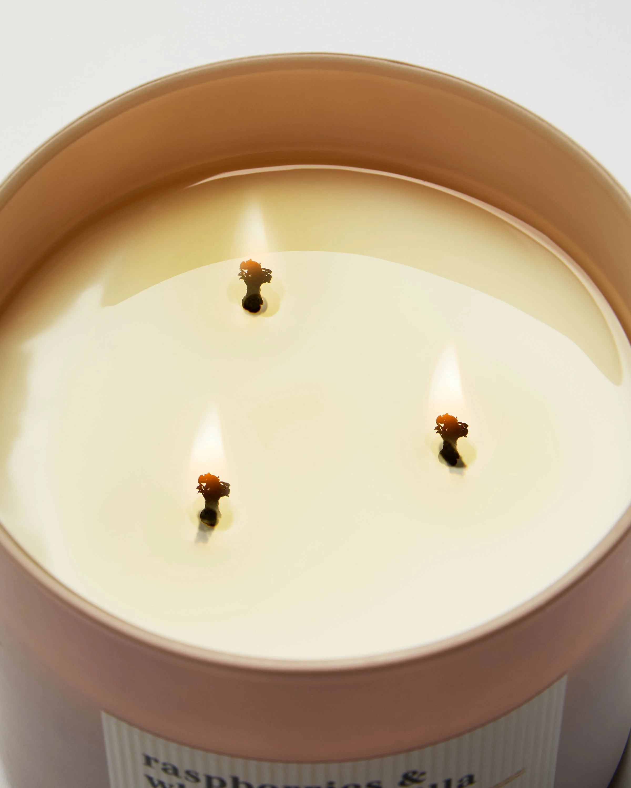 Raspberries & Whipped Vanilla 3-Wick Candle - Image 3