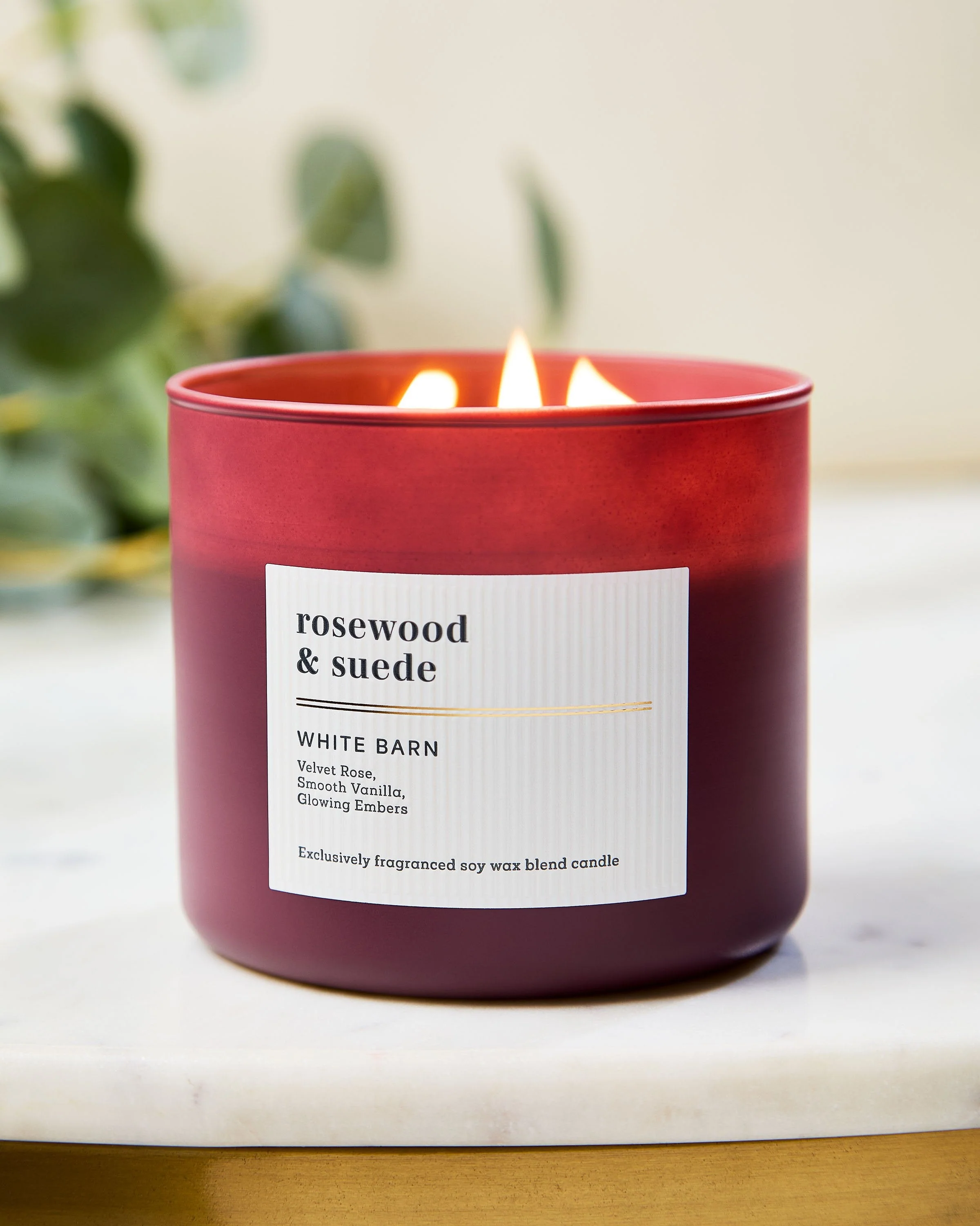 Rosewood & Suede 3-Wick Candle - Image 5
