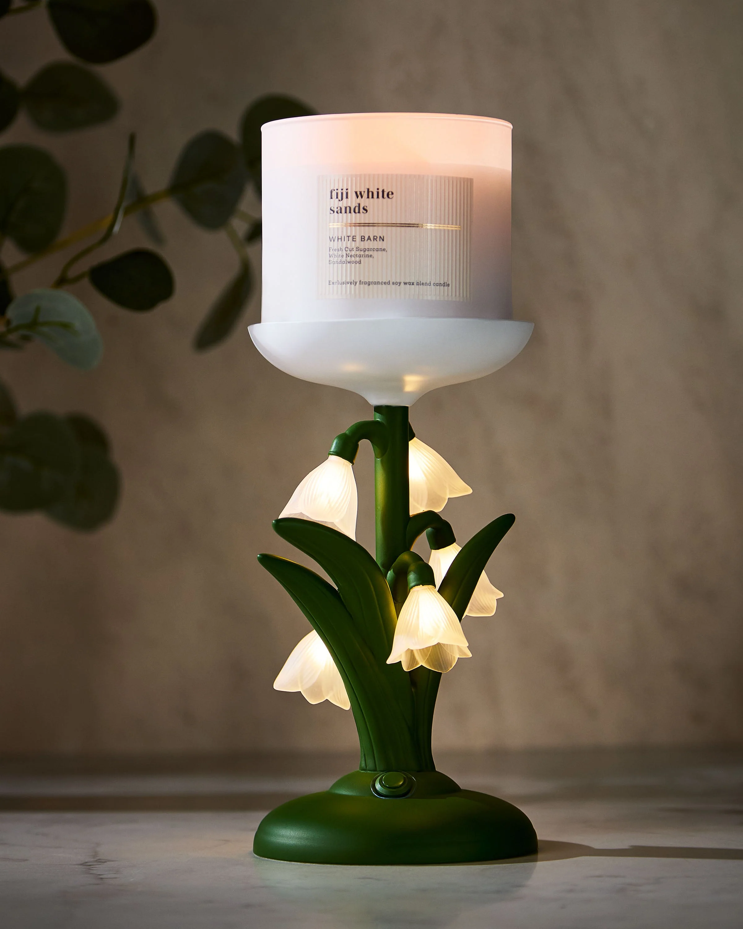 Snowdrop Dream Light-Up Pedestal Candle Holder - Image 4