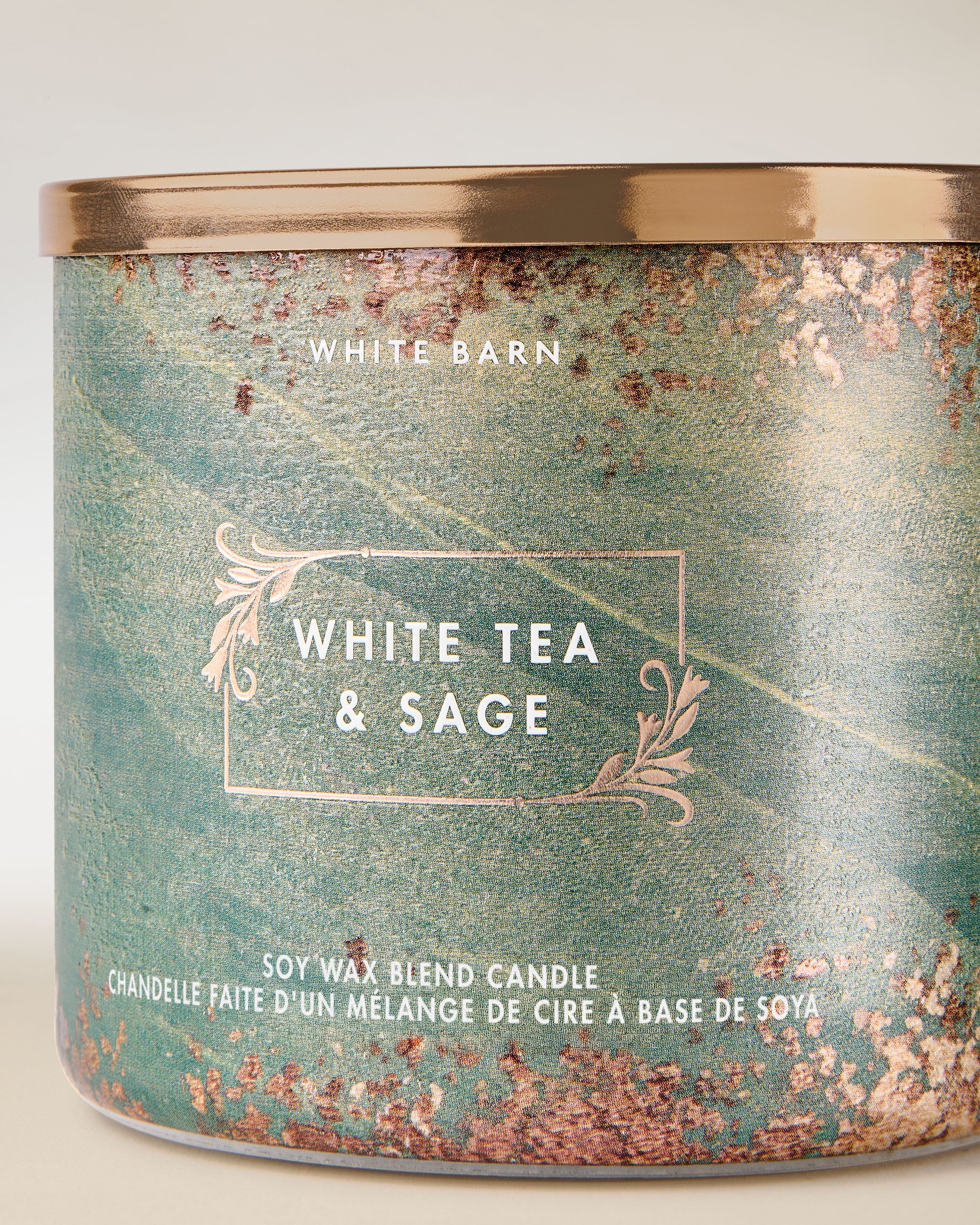 White Tea & Sage 3-Wick Candle - Image 3